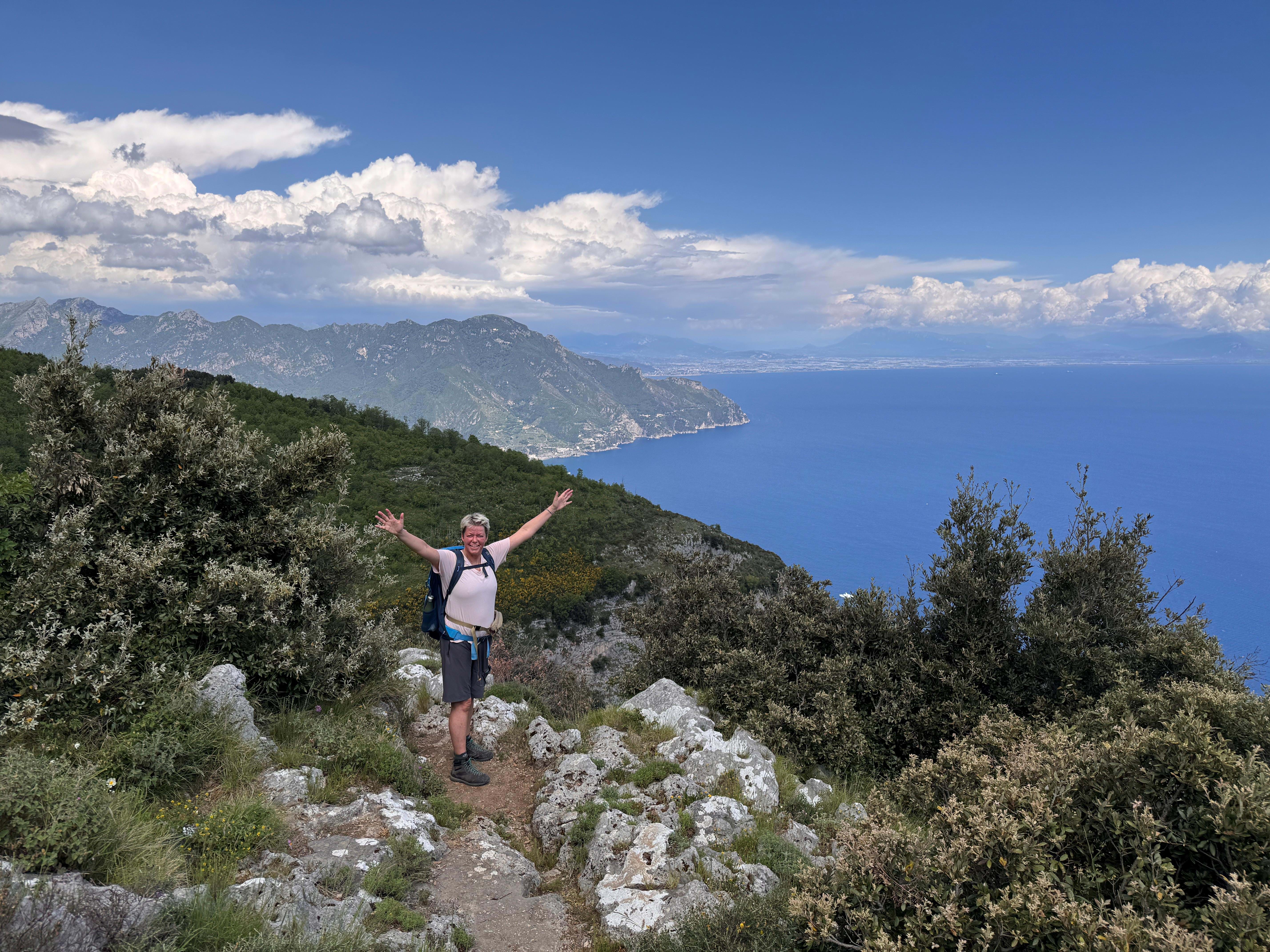 Italien Amalfikysten Sorrentohalvøen Udsigt 2025 Foto Anne Vibeke Rejser