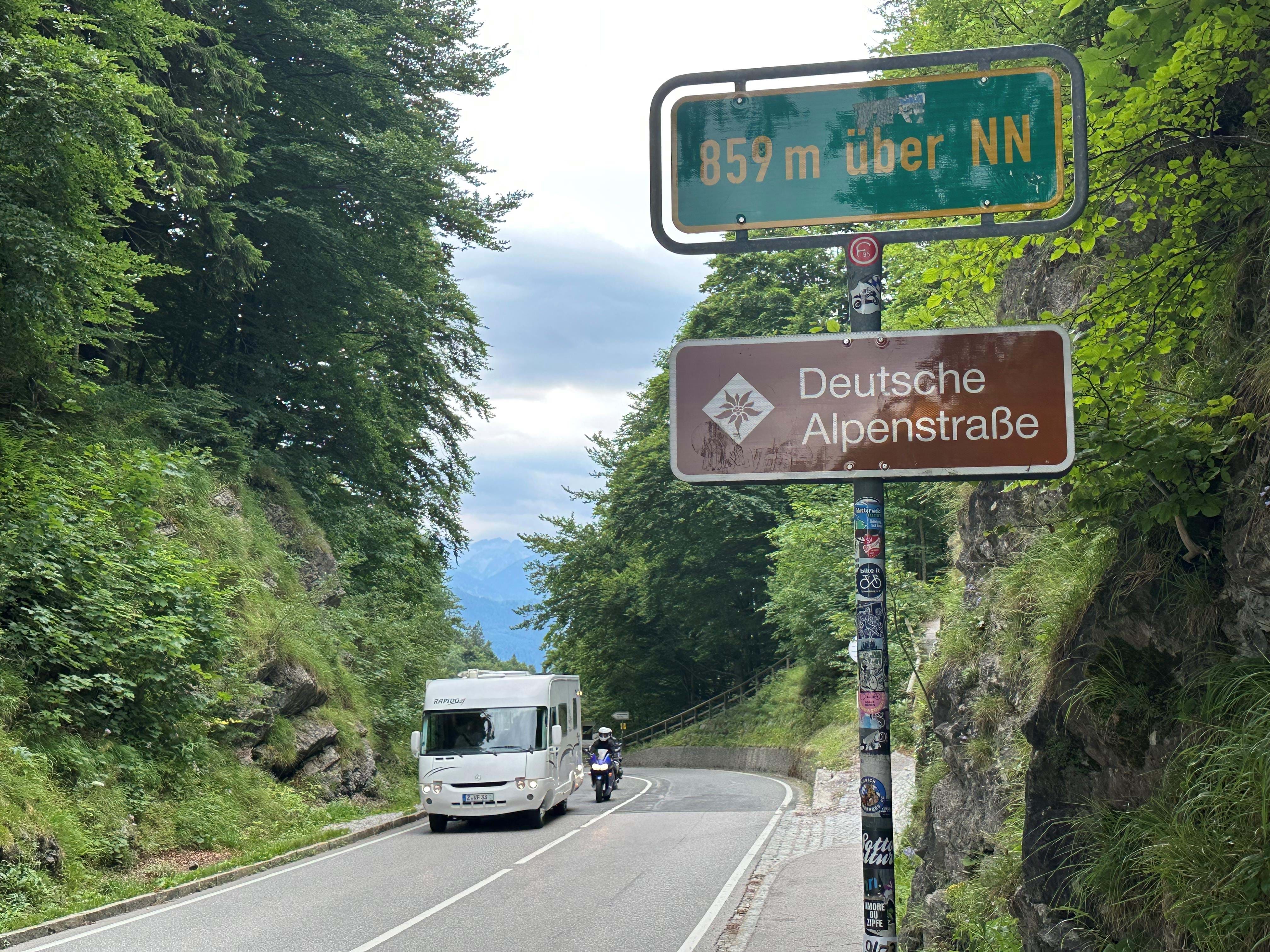 Tyskland Deutsche Alpenstrasse Skilt Lindau Anne Vibeke Rejser